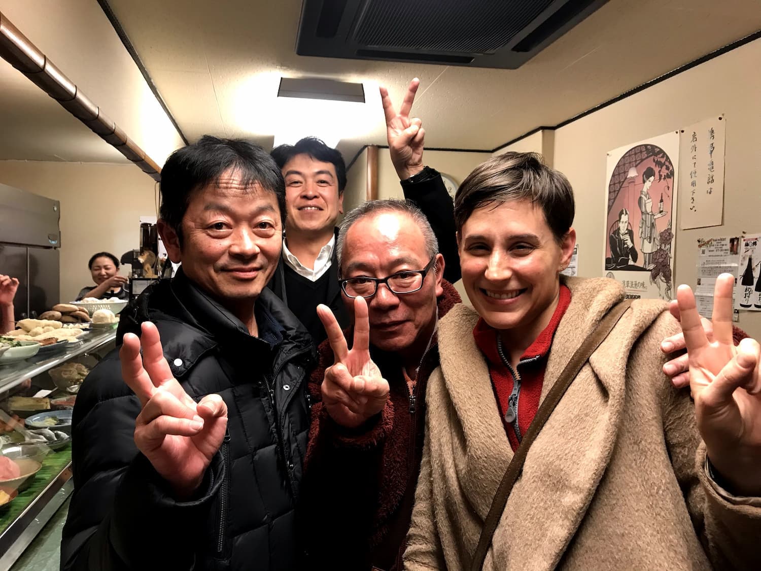 Entering this small restaurant in Kyoto felt like walking into a friend's living room, the regulars greeting us with beers